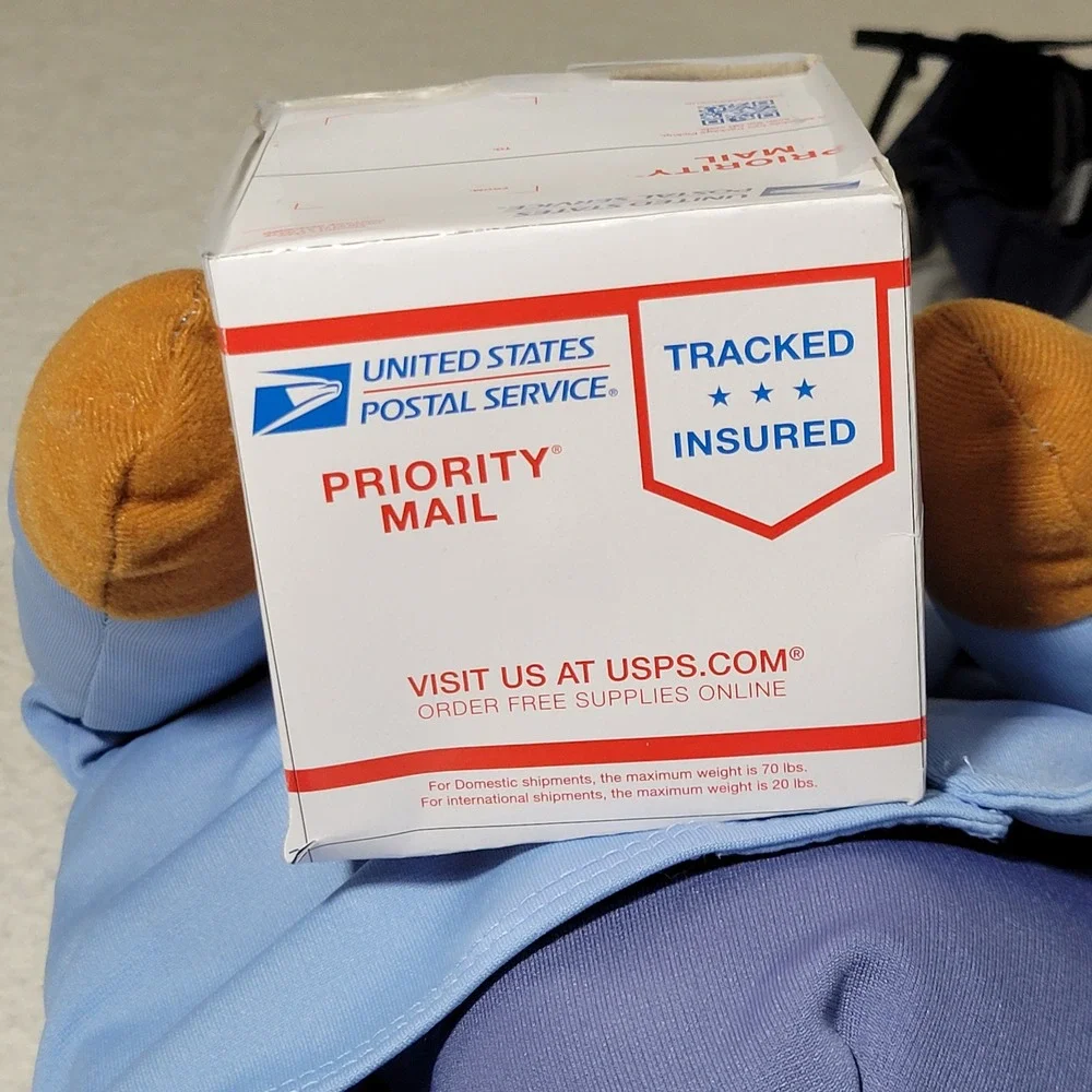 USPS Mail Carrier Dog Halloween Costume Large Blue Mailman Pet Pup Photo Shoot